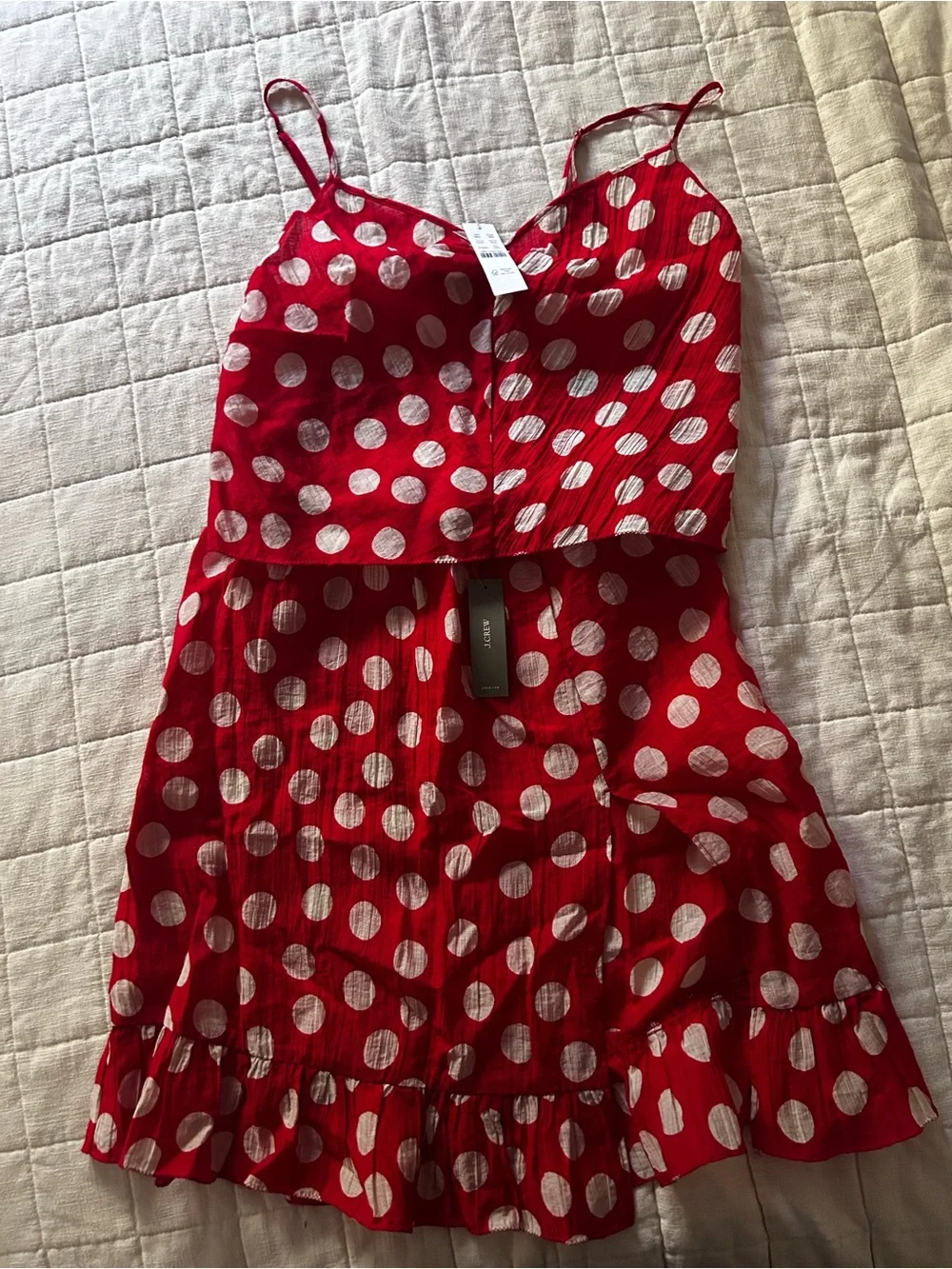 Red Polka Dot Spaghetti Strap two piece set